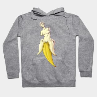 Banana in the shape of venus de milo Hoodie